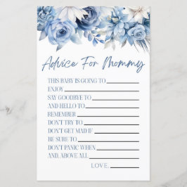 ほこりっぽいブルーフローラアドバイスベビーシャワーゲームアクティビティ