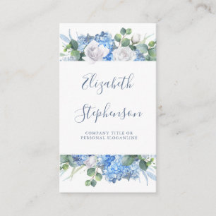 ほこりっぽいブルーフローラグリーン – Hydrangea開花 名刺
