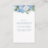 ほこりっぽいブルーフローラグリーン – Hydrangea開花 名刺 (裏面)