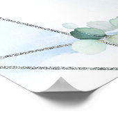 ほこりっぽいブルーフローラシルバーシートを両側から選択 ポスター (角)