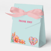 ほこりっぽいブルーフローラフィエスタメキシコベビーシャワー フェイバーボックス (正面サイド)