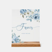 ほこりっぽいブルーフローラブライダルの恩恵 アクリルサイン (正面)