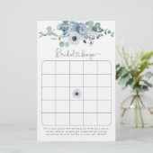 ほこりっぽいブルーフローラブライダルシャワービンゴゲーム (スタンド正面)
