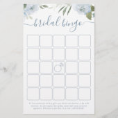 ほこりっぽいブルーフローラブライダルシャワービンゴゲーム (正面)