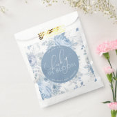 ほこりっぽいブルーフローラベビーイン開花ベビーシャワー フェイバーバッグ (封をした状態)