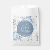 ほこりっぽいブルーフローラベビーイン開花ベビーシャワー フェイバーバッグ (正面)