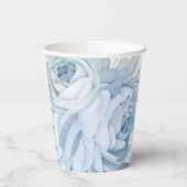 ほこりっぽいブルーフローラベビーイン開花ベビーシャワー 紙コップ (裏面)