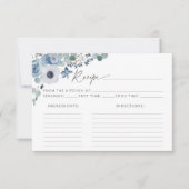 ほこりっぽいブルーフローラレシピカード (正面)