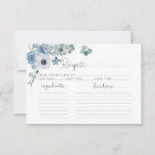 ほこりっぽいブルーフローラレシピカード (正面)