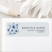 ほこりっぽいブルーフローラ住所 シール (インサイチュ)