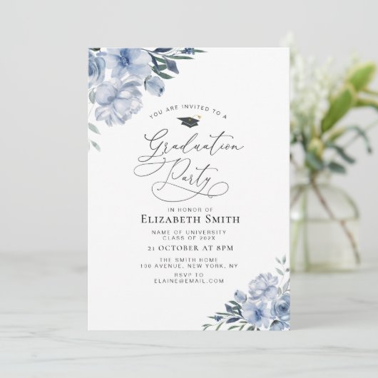 ほこりっぽいブルーフローラ卒業会 招待状 (スタンド正面)