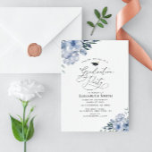 ほこりっぽいブルーフローラ卒業会 招待状