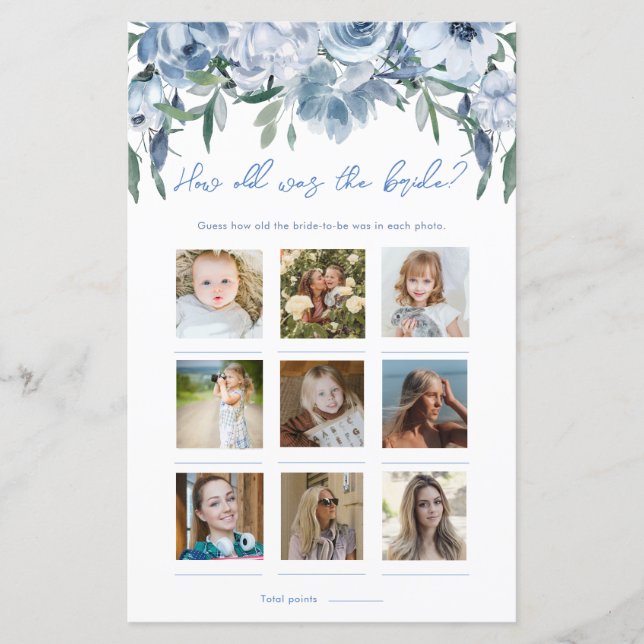 ほこりっぽいブルーフローラ新婦の写真ゲームは何歳だった (正面)