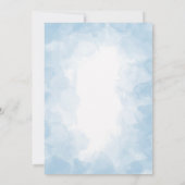 ほこりっぽいブルーフローラ結婚式の招待 招待状 (裏面)