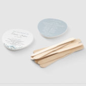 ほこりっぽいブルーフローラ結婚式 プログラムハンドファン ハンドファン (組立なし)