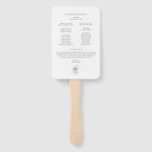 ほこりっぽいブルーフローラ結婚式 プログラムファン(ハンドル付き) ハンドファン (裏面)