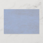 ほこりっぽいブルーフローラ結婚披露宴エンクロージャカード エンクロージャーカード (裏面)