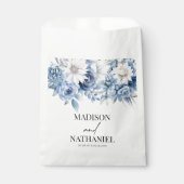 ほこりっぽいブルーフローラ花ボタニカル結婚ズ フェイバーバッグ (正面)