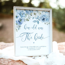 ほこりっぽいブルーフローラ花嫁の年齢 ポスター