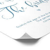 ほこりっぽいブルーフローラ花嫁の年齢 ポスター (角)