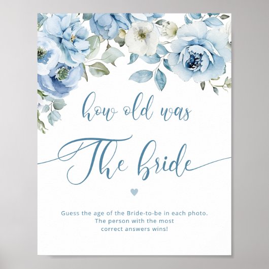 ほこりっぽいブルーフローラ花嫁の年齢 ポスター (正面)