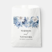 ほこりっぽいブルーフローラ花庭園の結婚式 フェイバーバッグ (正面)