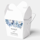 ほこりっぽいブルーフローラ花庭園の結婚式 フェイバーボックス (オープン)