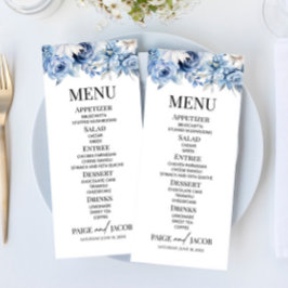 ほこりっぽいブルーフローラ花庭園の結婚式 メニュー