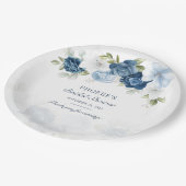 ほこりっぽいブルーフローラ開花ユーカリプタス多肉質 ペーパープレート (アングル)