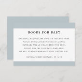 ほこりっぽいブルーブックリクエスト男の子ベイビーシャワー エンクロージャーカード (正面/裏面)