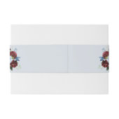 ほこりっぽいブルーブルゴーニュ結婚ーフローラのベリーバンド 招待状ベリーバンド (裏面例)