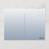 ほこりっぽいブルーブルゴーニュ花模様結婚式招待状 ポストカード (裏面)