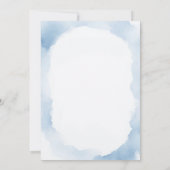 ほこりっぽいブルーベビーは醸造フローラベビーシャワー 招待状 (裏面)