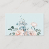 ほこりっぽいブルーベビーシャワーブックベビーチケット エンクロージャーカード (裏面)