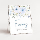 ほこりっぽいブルーベビー開花ベビーシャワーの好意 ポスター