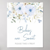 ほこりっぽいブルーベビー開花ベビーシャワーベビーは甘い ポスター (正面)