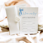 ほこりっぽいブルーボウどこ彼らはブライダルシャワーゲーム 招待状