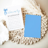 ほこりっぽいブルーボウどこ彼らはブライダルシャワーゲーム 招待状