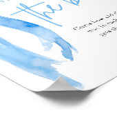 ほこりっぽいブルーボウどのように古い花嫁ブライダルシャワー ポスター (角)