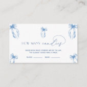 ほこりっぽいブルーボウはキャンディゲームの数を推測 エンクロージャーカード (正面)