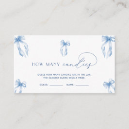 ほこりっぽいブルーボウはキャンディゲームの数を推測 エンクロージャーカード