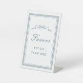 ほこりっぽいブルーボウギリシャの枠の好意 台座サイン (正面)