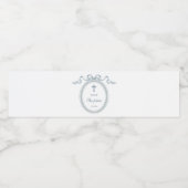 ほこりっぽいブルーボウギリシャ語額洗礼 ペットボトルラベル (シングルラベル)