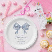 ほこりっぽいブルーボウボーイボーイベビーシャワー ペーパープレート (パーティー)