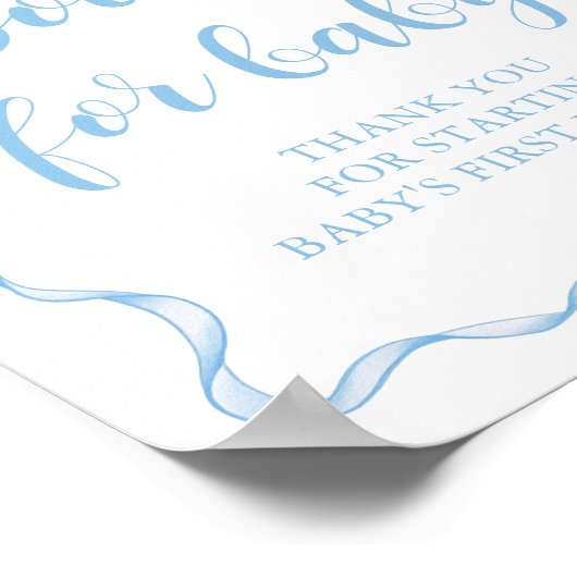 ほこりっぽいブルーボウボーイ赤ちゃんシャワー本ベビーゲーム ポスター (角)