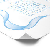 ほこりっぽいブルーボウボーイ赤ちゃんシャワー着席表のサイン ポスター (角)