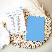 ほこりっぽいブルーボウ彼女はむしろブライダルシャワーゲーム 招待状