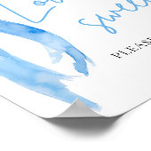 ほこりっぽいブルーボウ愛は甘いトリートの好意サインである ポスター (角)