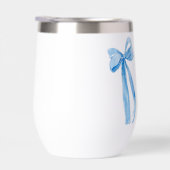 ほこりっぽいブルーボウ結び目ブライダルシャワー (右面)