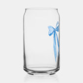 ほこりっぽいブルーボウ結び目ブライダルシャワー ガラス缶 (右)